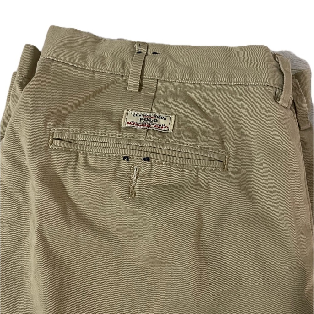 Ralph Lauren Polo Classic Chino Pants Khaki Tan Men’s Size 40x30 Flat Front - Picture 7 of 7